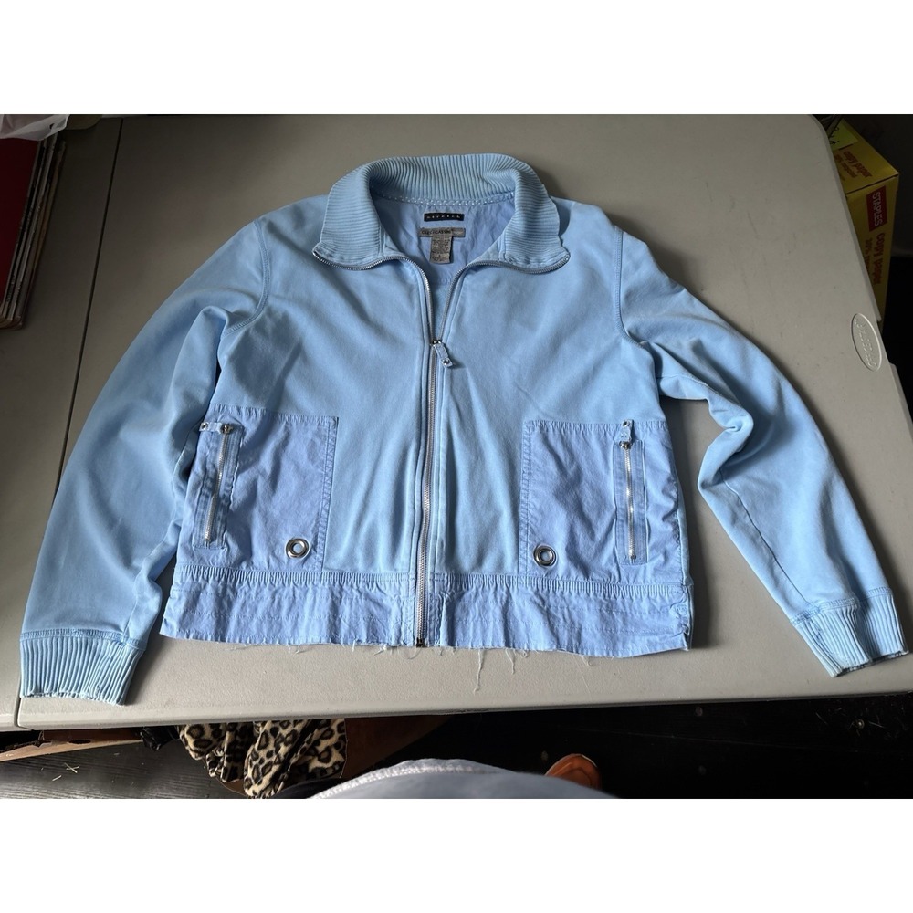 Oleg Cassini Blue Sport Jacket In Women's Size L